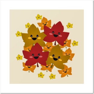 Happy leafy Autumn mess Posters and Art